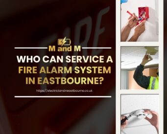 engineer servicing fire alarm system in Eastbourne