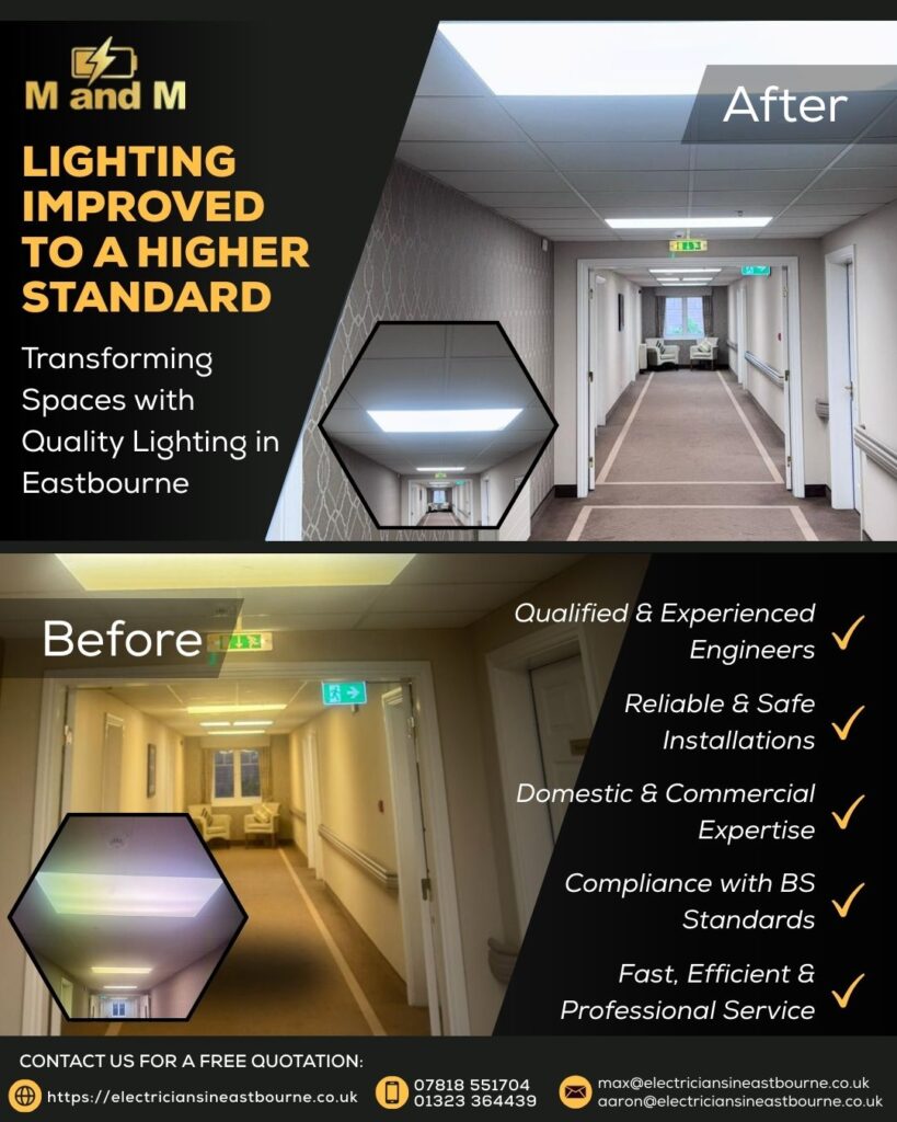 Professional electrical repairs completed by M and M Electrical Services across Eastbourne and East Sussex